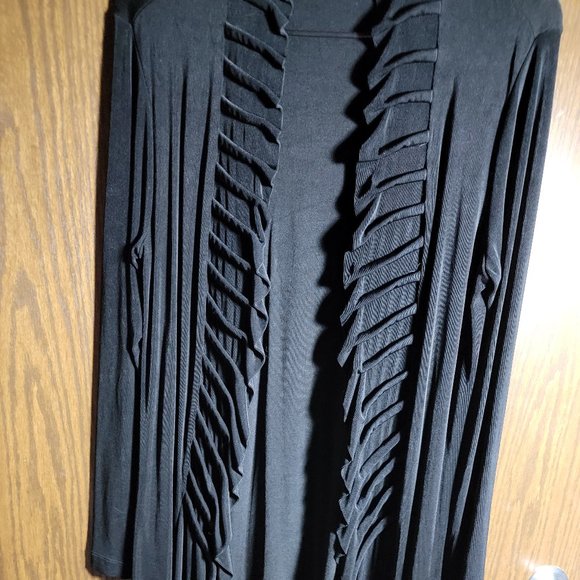 Chico's Black Draped Cardigan - Picture 5 of 9